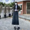 Falda Lápiz de Mezclilla Vintage de Cintura Alta para Mujer, Nuevo Estilo Otoño 2025, Falda Midi de Línea A Adelgazante con Abertura