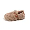 Zapatos de Algodón de Princesa 2026 Otoño/Invierno Nuevos Zapatos de Piel para Niñas Zapatos Infantiles Niñas Doble Algodón con Borrego Mocasines para Bebé