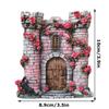 Mz936-955 Caverna de Fadas de Madeira de Camada Dupla Transfronteiriça Porta de Elfo de Conto de Fadas Decoração de Árvore Enfeites de Pátio