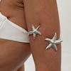 Pulsera Abierta de Estrella de Mar de Metal para Mujer 2025 Verano Nuevo Popular Ciber Accesorios para Playa Viajes Vacaciones