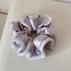 Elástico de Cabelo Elegante Simples com Scrunchie de Cor Sólida, Trama de Renda com Cetim emenda Estilo Francês para Rabo de Cavalo Feminino