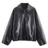 Atacado de Fabricantes de Roupas Femininas Transfronteiriças Nova Moda Popular Casual Jaquetas Bomber de Couro Sintético 2025
