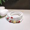 Pulseira de contas com mantra de seis caracteres 108 seguro multi-círculo 6mm ágata granada falsa jade branco bem-estar ao vivo explosões