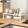Cozinha Micro-ondas Forno prateleira Prateleira Rack Multifuncional Suporte Multi-camada Forno Doméstico Bancada Fogão de Arroz Rack de armazenamento