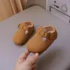 Zapatos Birkenstock para niñas, nuevo estilo primavera y otoño, suela suave, para niños pequeños y medianos, bebé, zapatos pequeños de cuero a la moda, mocasines para niños, zapatos de conducción