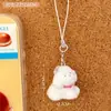 Lindo Colgante de Perro Flocado Tridimensional, Colgante de Mini Muñeca de Aspecto Elevado, Colgante para Teléfono Móvil, Llavero, Colgante de Resina