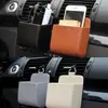 Nueva Caja de Almacenamiento para Coche Salida de Aire del Coche Cuero Multifuncional Bolsillo Colgante de Almacenamiento para Teléfono Móvil Cigarrillos Monedas Tarjetas