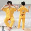 Pijamas infantis primavera e outono manga longa fina meninas médio e grande terno infantil meninas meninos bebê verão roupa de casa roupa exterior