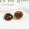 Diente de león redondo coreano con purpurina, resina, parche de media pastilla, pendientes DIY, tocado, accesorios para el cabello, material para funda de teléfono móvil, venta al por mayor