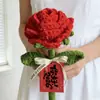 Regalo de Año Nuevo, Ramo de Flores de Rosa Gigante Tejido a Mano, Regalo de Cumpleaños para Novia, Regalo Creativo de Pareja para el Año del Caballo
