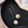 Coreia do Sul personalidade da moda frente e verso dois usos brincos de pérola branco pérola brincos de temperamento brincos de design único novos