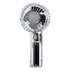 Novo Ventilador Recarregável Transparente com Resfriamento de Turbina 1200mAh Três Velocidades Compressão de Gelo Portátil de Mão Mini de Bolso