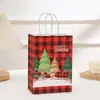 Papel Kraft Productos Populares Transfronterizos Bolsa de Regalo Navideña de Dibujos Animados de Papel Kraft Bolsa de Papel Bolsa de Compras Bolsas