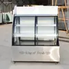 Armário de Bolo, Loja de Chá com Leite, Vitrine de Exposição para Conservação de Doces e Sobremesas, Armário Comercial de Vidro para Pratos Frios, Freezer, Freezer de Alta Eficiência e Econômico