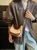 Bolsa de Axila Yuezi Color Blocking Tendência para Mulheres 202526 Verão Nova Bolsa de Ombro Transversal Estilo Vintage de Alto Padrão