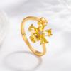 Anel Rotativo, Abertura Simples e Leve, Design de Nicho com Florzinha Margarida, Embelezado com Pérolas, Anel Pequeno Elegante, Versátil
