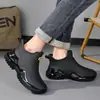 Botas de Chuva Curtas Antiderrapantes Masculinas à Prova d'Água Botas para Motociclista e Entregador Resistentes ao Desgaste Solado Grosso Casual para Caminhada Pesca Calçados de Borracha