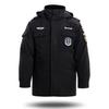 Abrigo de Seguridad Espesado Ropa de Seguridad Ropa de Invierno Alargado de Longitud Media Abrigo Reflectante Multifuncional Resistente al Frío Ropa de Trabajo para Ayuda en Desastres
