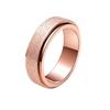 Anillo giratorio de acero titanio esmerilado transfronterizo descompresión moda europea y americana anillo de pareja de acero inoxidable suministro explosivo