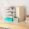 Prateleira de Armazenamento de Mesa Porta-Arquivos de Metal Porta-Arquivos de Armazenamento Suprimentos de Escritório Porta-Arquivos Caixa de Armazenamento Estante de Mesa