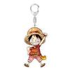 Llavero de One Piece con animación que rodea el colgante de acrílico de Luffy Solon, joyería de dibujos animados del Rey Náutico Comic-Con