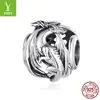Yinziyun Nuevo Plata de Ley S925 Dijes de Dragón Volador Accesorios Fuente Transfronteriza Personalizado Retro DIY Cuentas Sueltas