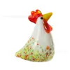 Decoración de Artesanía de Cristal para Escritorio Sala de Estar Zodiaco Pollo Colorido Decoración de Animales Lugar Turístico Pequeño Regalo