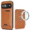 Compatível com Google Pixel 11ProXL Capa Magnética 2 em 1 para Celular 10/9A Slot para Cartão Carregamento Sem Fio Capa de Couro