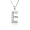 Amazon transfronterizo nuevo collar con incrustaciones de circonita de diamantes completos 26 letras inglesas femenino acero de titanio colgante DIY cadena de clavícula