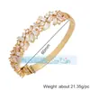 L50 Q35 S64 Pulsera de Moda Europea y Americana con Goteo de Aceite y Incrustaciones de Diamante, Exquisita Pulsera de Puño de Moda con Circonita Arcoíris