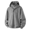 Sudadera con capucha para hombre Otoño Invierno 2026 Falso Dos Piezas con Capucha Holgada Nueva Versátil Talla Grande Moderna Cremallera Casual Manga Larga