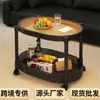 Mesa Lateral Carrinho de Vidro Móvel, Mesa de Centro Pequena para Sofá de Sala de Estar, Prateleira de Armazenamento, Mesa de Cabeceira de Quarto Estilo Francês de Luxo Leve