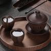 Taza de té con tapa de arena morada, de mineral crudo Yixing, de barro morado, estilo chino, retro, grande, con tapa de Sancai, para tostadas