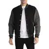 Chaqueta de béisbol europea de talla europea para hombre, cárdigan deportivo casual con botones, forro polar