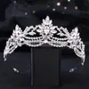 Nuevos accesorios para la cabeza de novia estilo europeo con circonita aleación cristal Corona de Princesa para Boda elegantes accesorios para el cabello de boda incrustados con diamantes