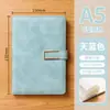 Cuaderno A5 de piel sintética con impresión de logo, hebilla, cuaderno de oficina, caja de regalo para bloc de notas