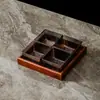 Caja de plástico para almacenar frutos secos, charola casera dividida para snacks, salón de belleza, bar, caja comercial para snacks y dulces para presentación
