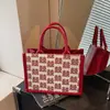 Bolso Grande Rojo Portátil de Gran Capacidad Estilo Chino para Viajes Diarios, Bolso de Novia para Boda, Bolso Tote de Moda