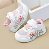 Sapatos Femininos 2026 Nova Moda Verão Tênis Cartoon Infantil Crianças Maiores Tênis Brancos Casuais de Princesa