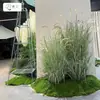Decoración de Caña Artificial y Hierba de Cola de Perro Planta Verde Arreglo para Interiores del Hogar Césped Floral Paisajismo Césped de Cebolla Artificial Lirio de los Valles