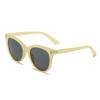 Gafas de sol Cat-Eye Bicolor Estilo Europeo y Americano Jamie 22007 para Mujer, Moda y Únicas Versión Coreana con Remaches Largos, Gafas de Sol Estilo Ins