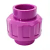 PVC morado codo directo T válvula de bola unión superior e inferior conector de escape fuerte de agua accesorios de tubería de suministro de agua para acuario tubería de acuario 6