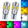 Carro LED T10 5730 5630 6SMD decodificação largura indicador luz W5W placa lâmpada luz de leitura