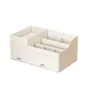 Caja de almacenamiento estilo cajón de escritorio, organizador de capas con múltiples compartimentos, caja de almacenamiento para papelería de oficina de estudiante y cosméticos