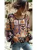 2026 Sitio Independiente Transfronterizo Amazon Nuevo Más Vendido Estampado Digital 3D Moda Floral para Mujer Camiseta