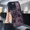 Fondo Morado Flor Negra Escalera Negra Ranura Nueva Adecuado para Funda de Teléfono Móvil Iphone14/15/16/17Promax