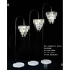 Nuevos Accesorios para Bodas Luces Guía de Camino Tiras de Hielo Cristal Madreperla Hierro Forjado Soporte Guía de Camino Escenario de Boda Decoración Dorada Guía de Camino