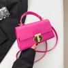 2024 primavera nova moda PU bolsa ombro crossbody pequena bolsa quadrada retrô bolsa feminina estilo ocidental textura bolsa pequena