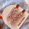 6332 Presilha de Cabelo Espuma de Leite de Amora com Strass, Presilha Bico de Pato, Presilha Lateral de Cristal, Presilha para Franja, Grampo, Acessório de Cabelo