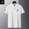 Camiseta Polo de Manga Corta de Malla Piqué de Algodón Puro Clásico Parsonlong para Hombre con Cuello y Camisa Polo Bordada para Hombre